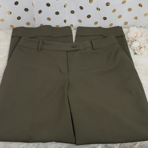 Ann Taylor Loft Laura Flare Olive Pant